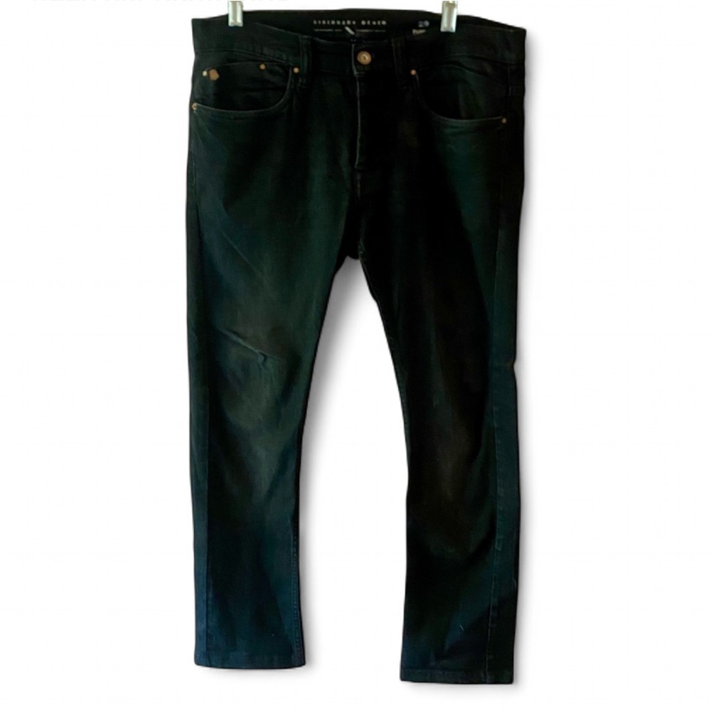 RENUAR VISIONARY DENIM BLACK DISTRESSED BUTTON FLY JEANS SIZE 29